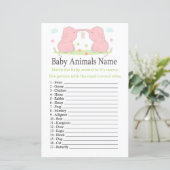 Roze ellephant Baby Animals Name Game (Staand voorkant)