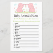 Roze ellephant Baby Animals Name Game (Voorkant)