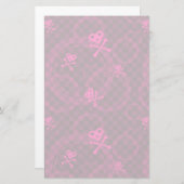 Roze Emo-patroon met cirkels Briefpapier (Voorkant / Achterkant)