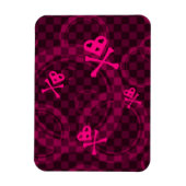 Roze Emo-patroon met cirkels Magneet (Verticaal)