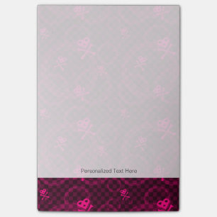 Roze Emo-patroon met cirkels Post-it® Notes