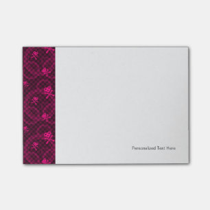 Roze Emo-patroon met cirkels Post-it® Notes