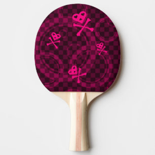 Roze Emo-patroon met cirkels Tafeltennisbatje