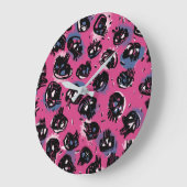 Roze emo scull Wall Art & Decor Klokken (Hoek)