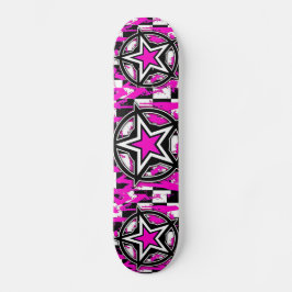 Roze Emo Stars Skateboard van Bradley Boness