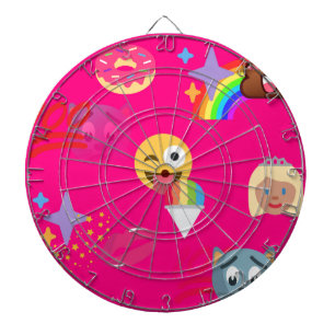 roze emoji dartbord