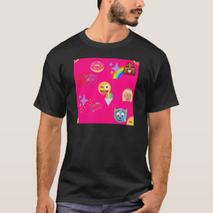roze emoji t-shirt