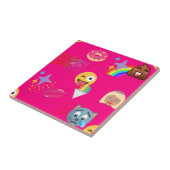roze emoji tegeltje (Zijkant)