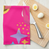 roze emoji theedoek (Quarter Fold)