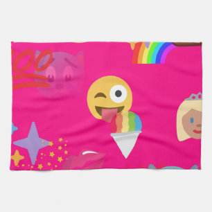 roze emoji theedoek
