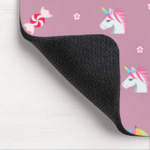 roze emoji unicorns snoepjes bloemen lollipops muismat (Hoek)