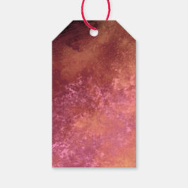 Roze en Amber Wolk Effect  Cadeaulabel