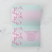 Roze en Aqua Bedankkaart (Binnen)