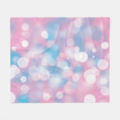 Roze en Aqua Bokeh feestverlichting Fleece Deken (Voorkant (Horizontaal))