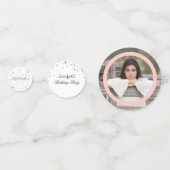 Roze en Aqua Glitter Confetti (Voorkanten)