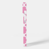 Roze en Aqua Modern Moroccan Custom Monogram Case-Mate iPhone Case (Achterkant / Links)