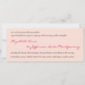 Roze en Aqua Moroccan Wedding Invitation Kaart (Achterkant)