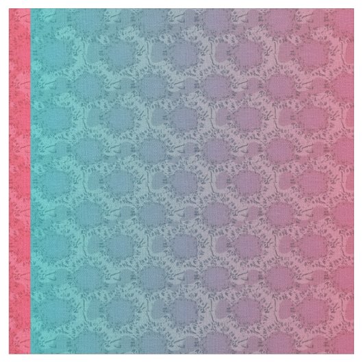 Roze en Aqua Pattern Stof (Close Up)