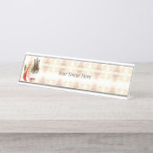 Roze en beest bureau naambordje (Voorkant)