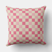 Roze en Beige Gingham Check Patroon