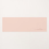 Roze en beige | Monogram Waterverf bloemen Yogamat (Achterkant (horizontaal))