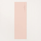Roze en beige | Monogram Waterverf bloemen Yogamat (Achterkant)
