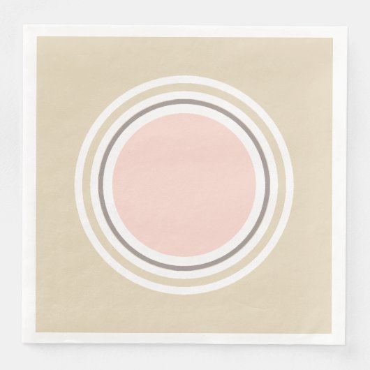 Roze en beige papieren luiers servetten (Voorkant)