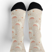 Roze en beige Schattige eendenpatroon