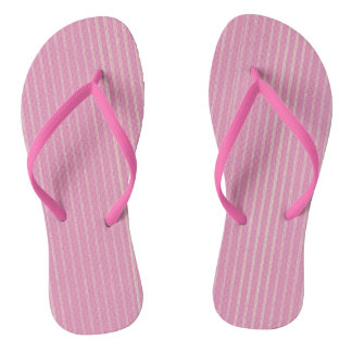 Roze en bijna witte verticale strepen flip flops