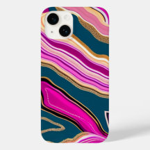 Roze en blauw agatpatroon