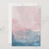 Roze en Blauw Aquarel het is een meisje baby showe Kaart (Achterkant)