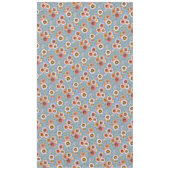 Roze en Blauw Daisy Floral Botanical Art Design Tafelkleed (Voorkant)