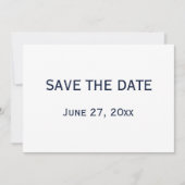 Roze en Blauw Gay Bruiloft Save The Date Kaarten (Voorkant)