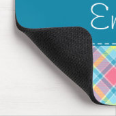 Roze en blauw geplakt patroon muismat (Hoek)