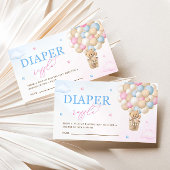 Roze en Blauw Geslacht onthullen Luier Raffle Encl Informatiekaartje