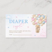 Roze en Blauw Geslacht onthullen Luier Raffle Encl Informatiekaartje (Voorkant)