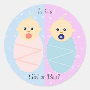 Roze en Blauw Geslacht onthullen Sticker