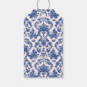 Roze en Blauw Grandmillennial kerstcadeau Cadeaulabel (Achterkant)