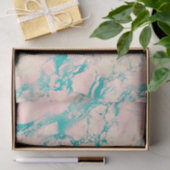 Roze en blauw Marmer-ontwerp Tissuepapier (Geschenk)