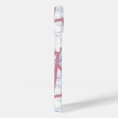 Roze en blauw mozaïekpatroon Case-Mate iPhone case (Achterkant / Rechts)