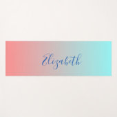 roze en blauw ombre yogamat (Voorkant (horizontaal))