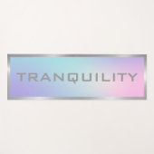 Roze en blauw ombre zilver lijst yogamat (Voorkant (horizontaal))