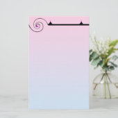 roze en blauw papier (Staand voorkant)