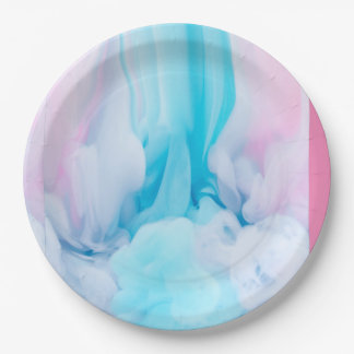 roze en blauw papieren bordje