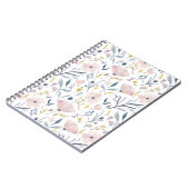 Roze en blauw pasteelpatroon notitieboek (Linkerzijde)