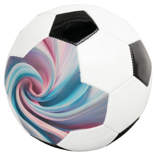 Roze en Blauw Pastel Marmer | Voetbal (Drie kwart)