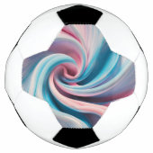 Roze en Blauw Pastel Marmer | Voetbal (Voorkant)