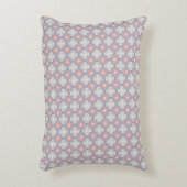 Roze en blauw patroon accent kussen (Voorkant(Verticaal))