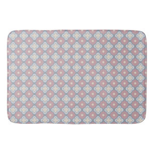 Roze en blauw patroon badmat