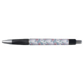 Roze en blauw Roos Patroon Pen (Voorkant)